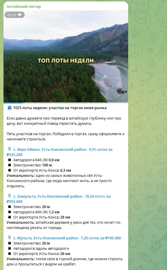 Max канал Алтайский гектар